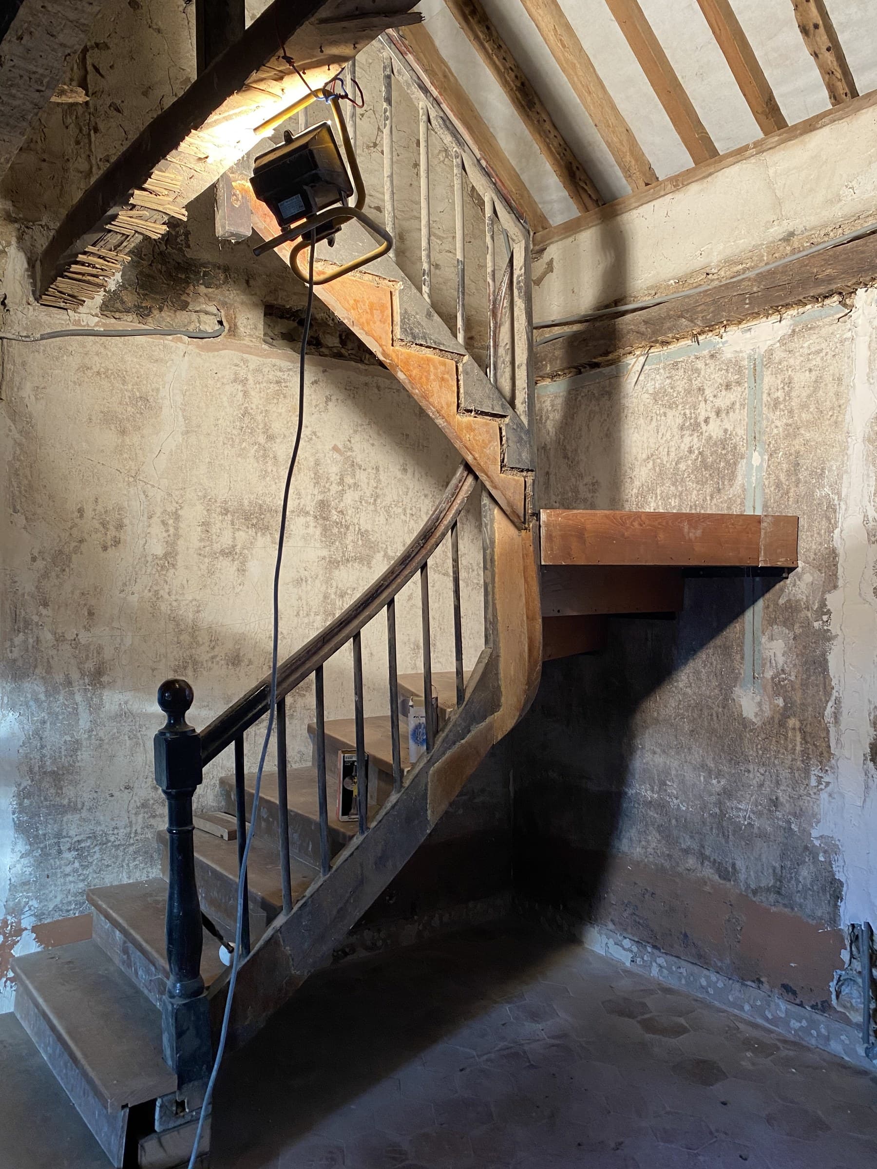 La Marsolière — L'escalier — État initial