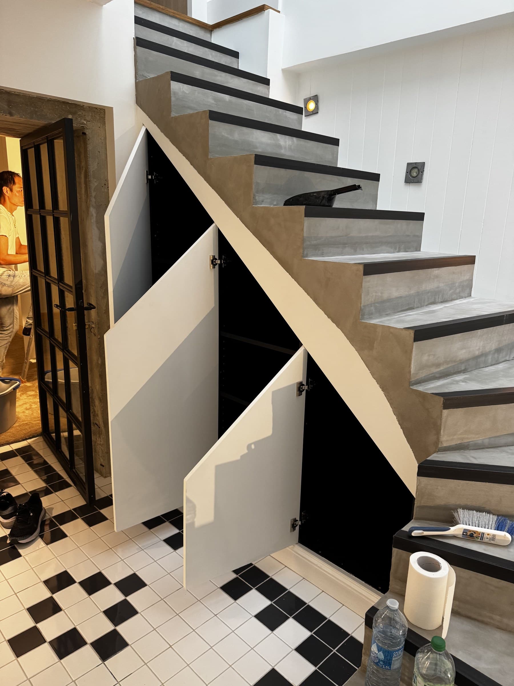 Loft — atelier d'artiste — Escalier & circulations — Après rénovation