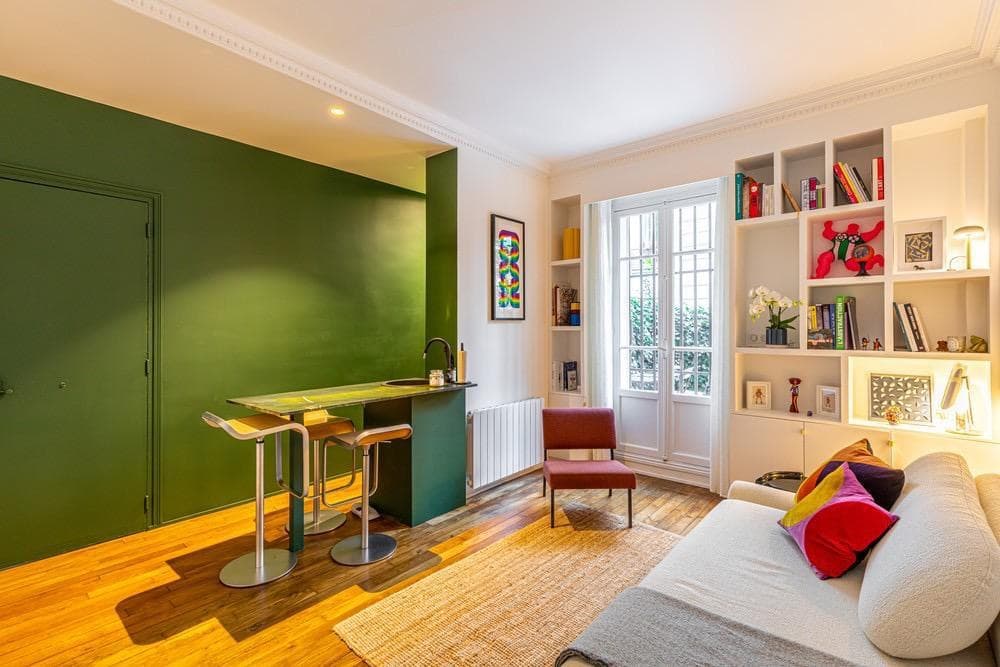 Rez-de-jardin — Pièce à vivre & cuisine — Après rénovation